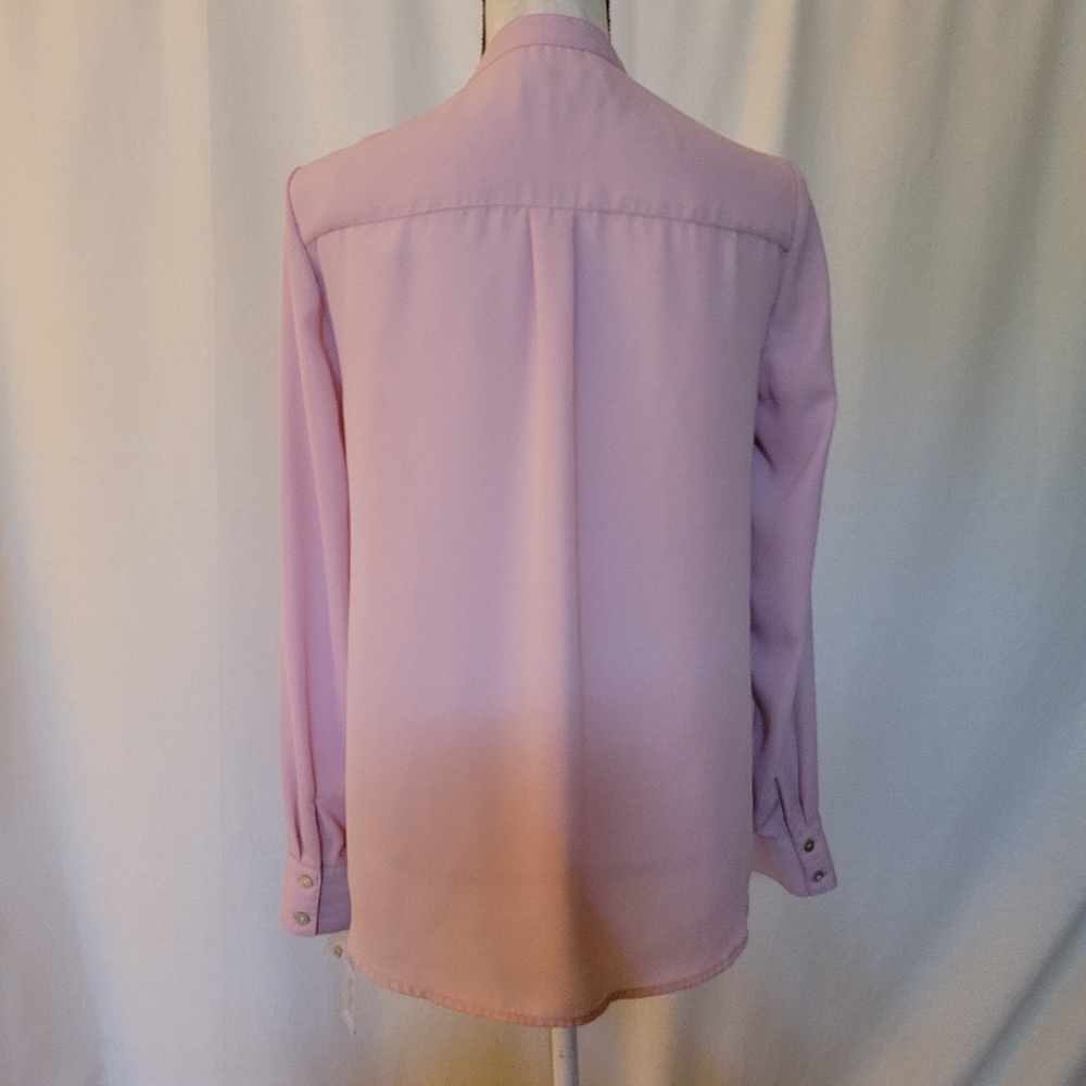 Nanette By Nanette Lepore Pleat Button Blouse M - image 3